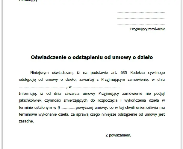 Jak bezpiecznie odstąpić od umowy zlecenia bez konsekwencji prawnych