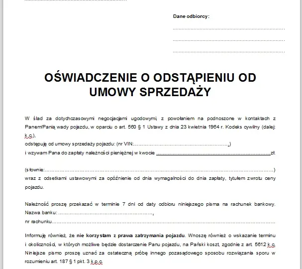 Jak bezpiecznie i skutecznie napisać odstąpienie od umowy kupna bez konsekwencji