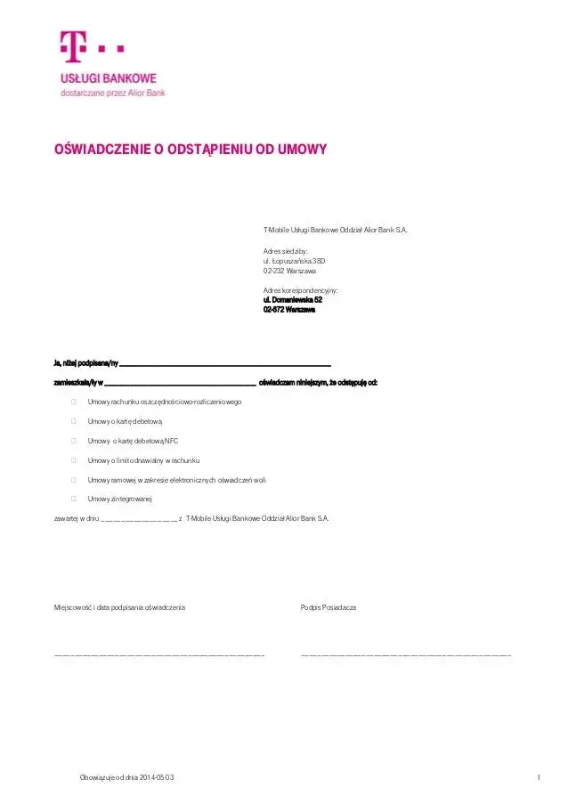 Zdjęcie Odstąpienie od umowy T-Mobile: gdzie wysłać i jak to zrobić?